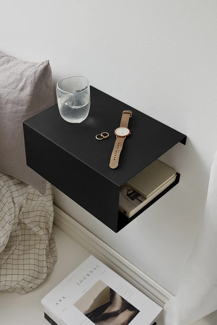 Nástenná polica ReCollector BoxShelf 35 x 25 x 15 cm čierna 100115.RW03