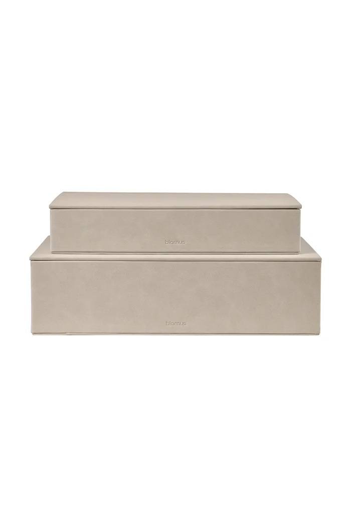 Sada úložných krabíc Blomus Sahla 5 × 25 × 7 / 40 × 30 × 11 cm 2-pak béžová B68326