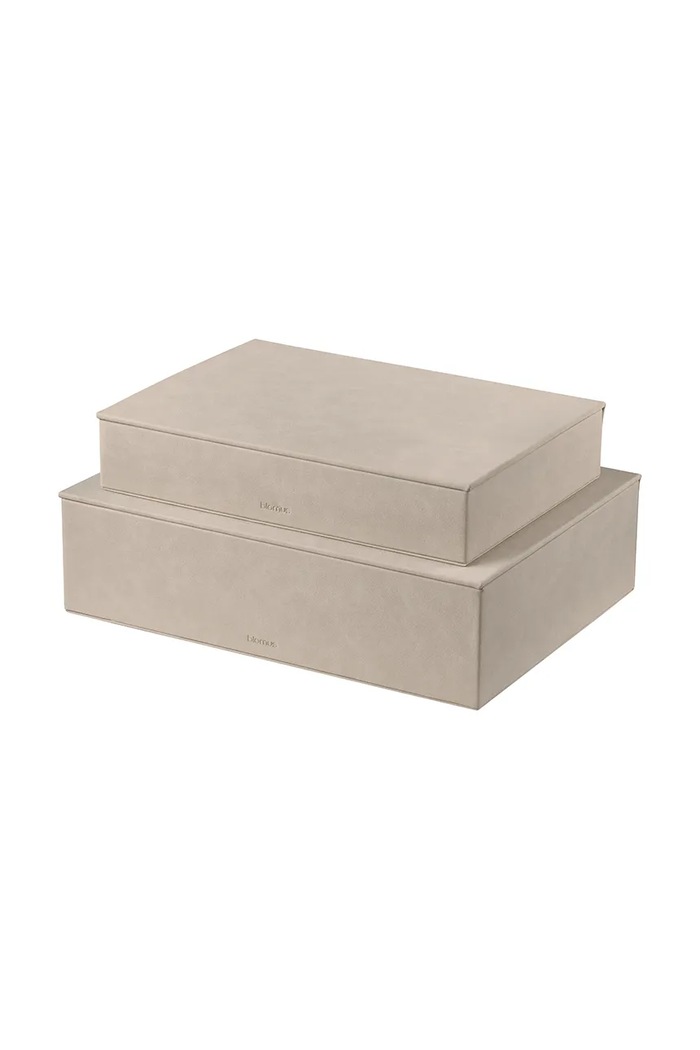 Sada úložných krabíc Blomus Sahla 5 × 25 × 7 / 40 × 30 × 11 cm 2-pak B68326 béžová AA00