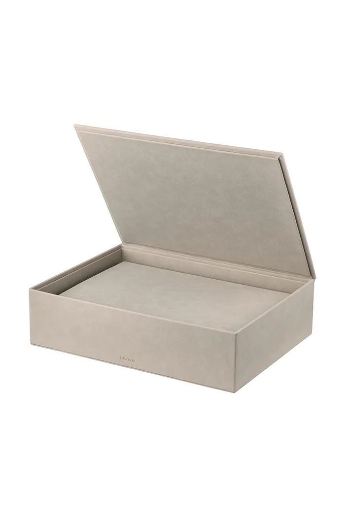 Obývacia izba a spálňa Sada úložných krabíc Blomus Sahla 5 × 25 × 7 / 40 × 30 × 11 cm 2-pak B68326 béžová