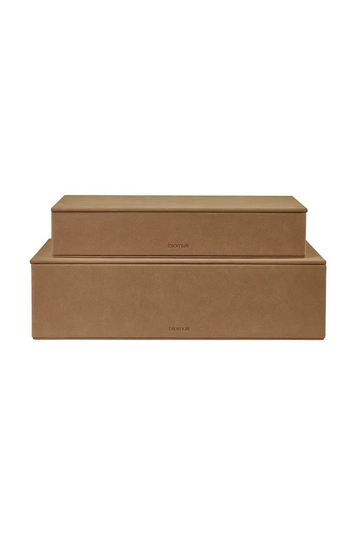 Sada úložných krabíc Blomus Sahla 35 × 25 × 7 / 40 × 30 × 11 cm 2-pak hnedá B68327