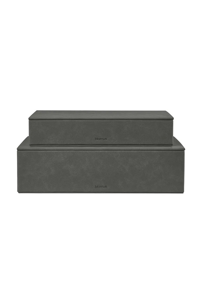 Sada úložných krabíc Blomus Sahla 35 × 25 × 7 / 40 × 30 × 11 cm 2-pak čierna B68328