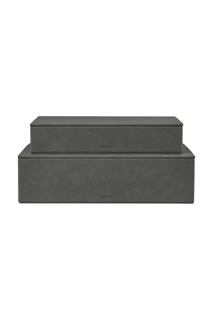 Sada úložných krabíc Blomus Sahla 35 × 25 × 7 / 40 × 30 × 11 cm 2-pak čierna B68328