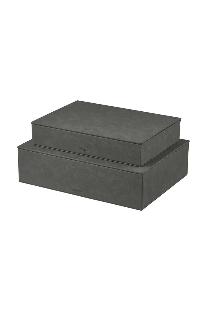 Sada úložných krabíc Blomus Sahla 35 × 25 × 7 / 40 × 30 × 11 cm 2-pak B68328 čierna AA00