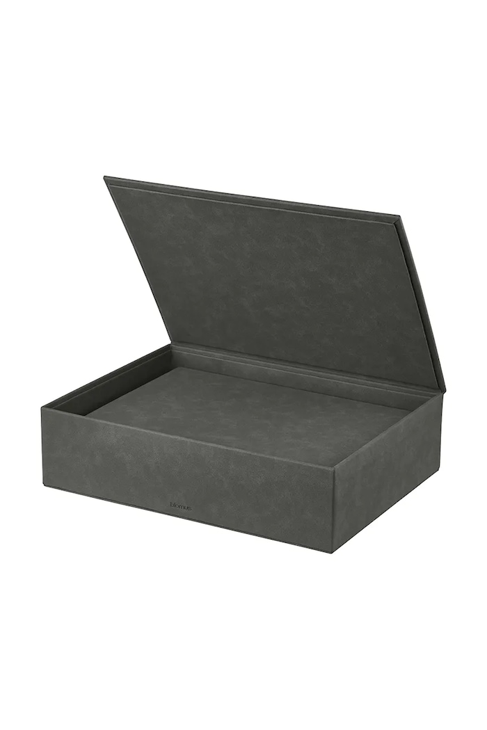 Obývacia izba a spálňa Sada úložných krabíc Blomus Sahla 35 × 25 × 7 / 40 × 30 × 11 cm 2-pak B68328 čierna