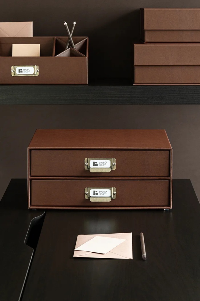 Bigso Box of Sweden organizator de birou Birger 33 x 25,5 x 14,5 cm maro 9431R3073.99