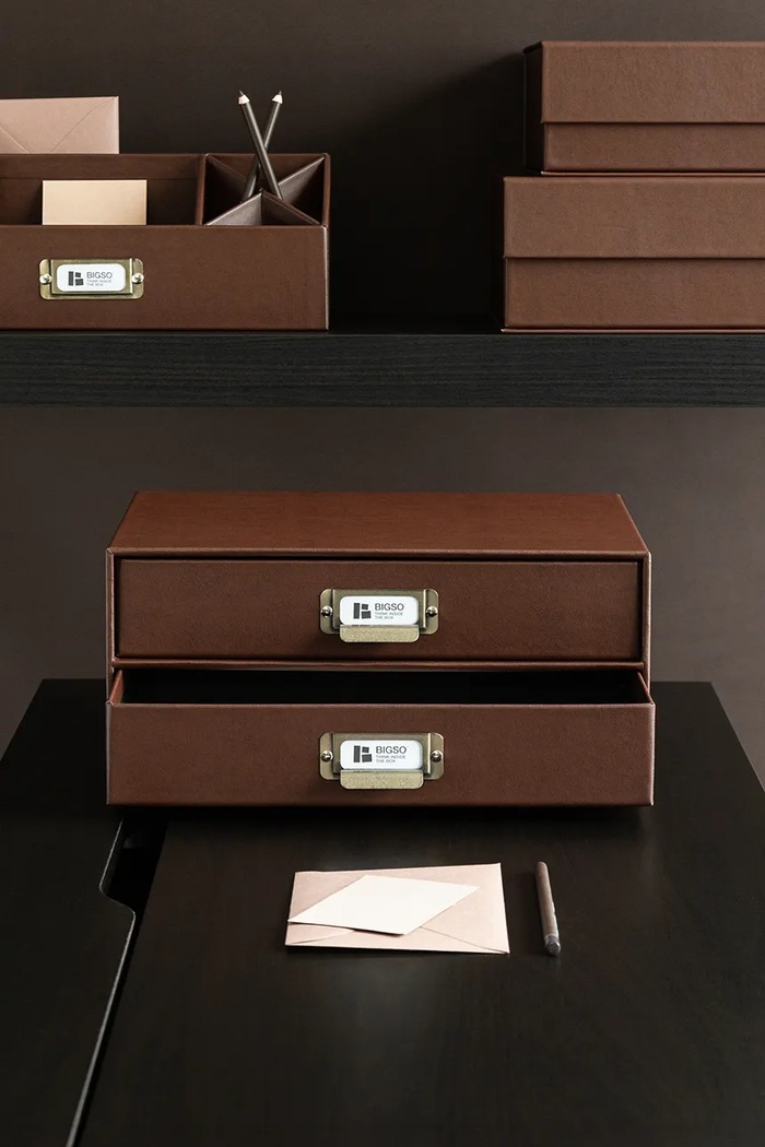 Bigso Box of Sweden organizator de birou Birger 33 x 25,5 x 14,5 cm 9431R3073.99 maro