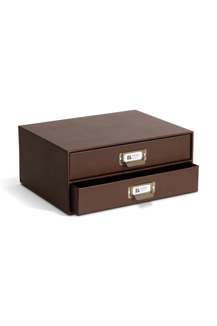 Living și dormitor Bigso Box of Sweden organizator de birou Birger 33 x 25,5 x 14,5 cm 9431R3073.99 maro