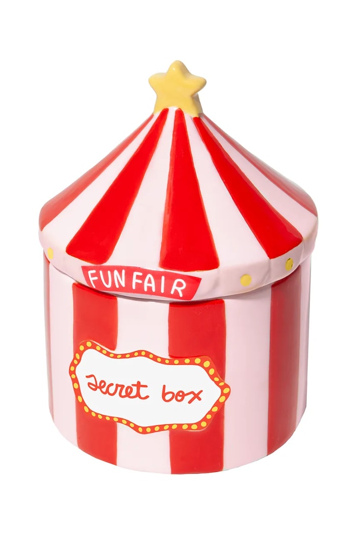 DOIY cutie pentru depozitare din ceramică 8,2 x 8,2 x 11,5 cm rosu DYBOXFUN