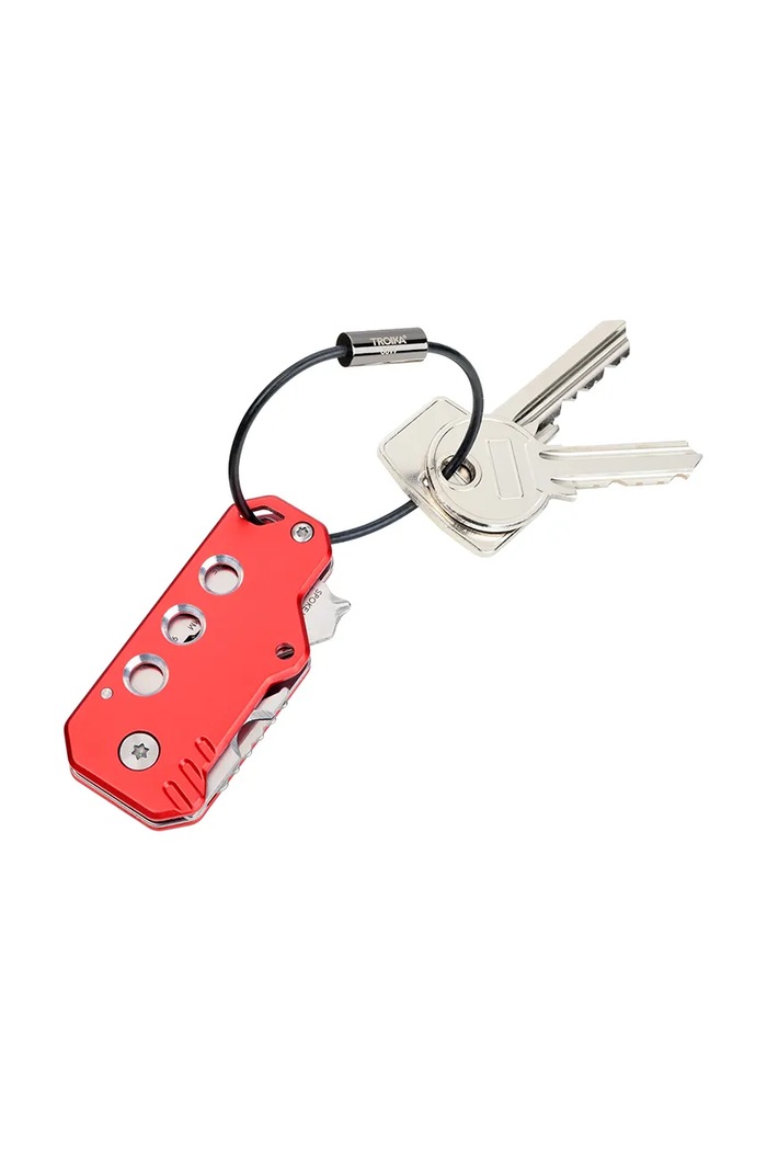Troika privjesak za ključeve od poliranog metala 12,8 x 8 x 1,8 cm TRKTL40.RD crvena AA00