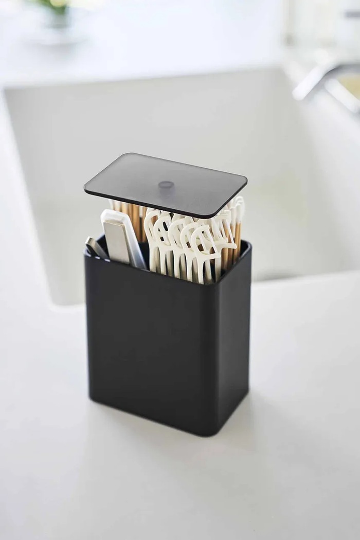 Yamazaki organizator din plastic 9,6 x 6,6 x 10,8 cm 10285. negru