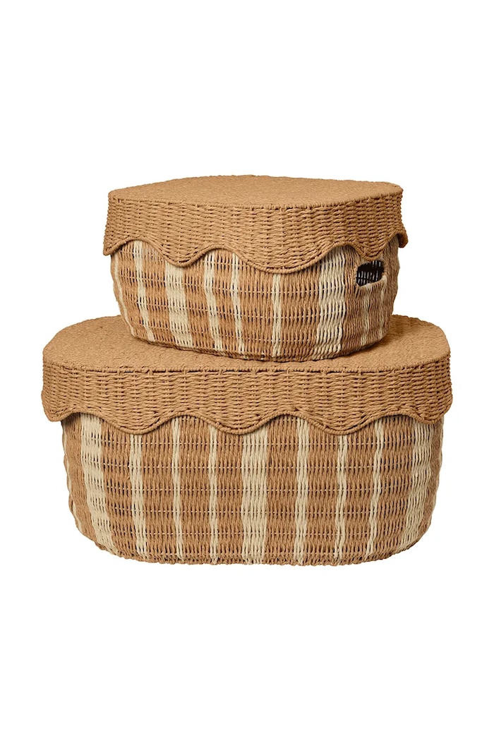 Ferm Living sada košíkov na skladovanie z papiera 36 x 70 x 48 cm hnedá 1104272822