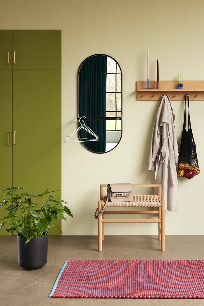 Półka wisząca z forniru dębowego 80 x 12 x 20 cm Hübsch 881403 brązowy