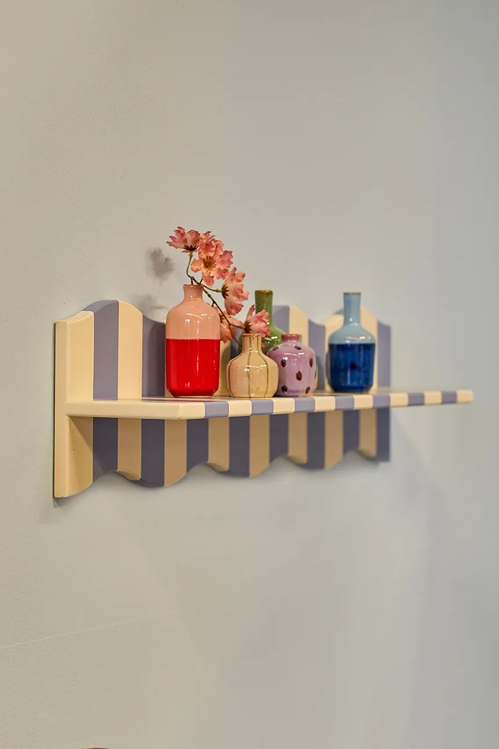Salon i sypialnia Bloomingville Półka wisząca z płyty MDF 80 x 22,5 x 17 cm 82063393 multicolor
