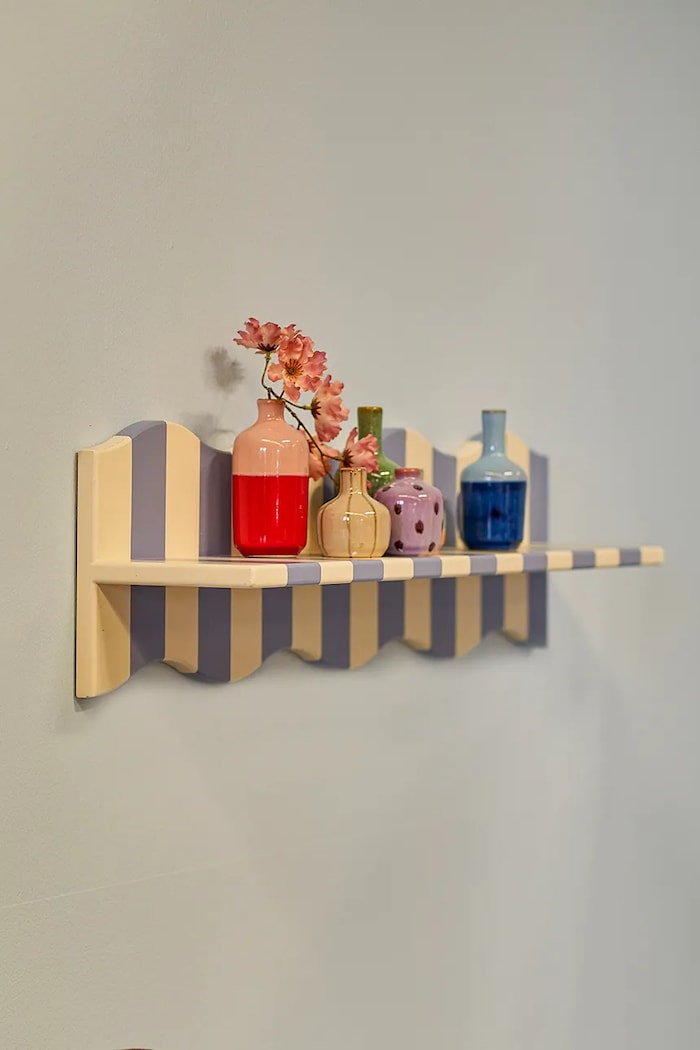 Salon i sypialnia Bloomingville Półka wisząca z płyty MDF 80 x 22,5 x 17 cm 82063393 multicolor