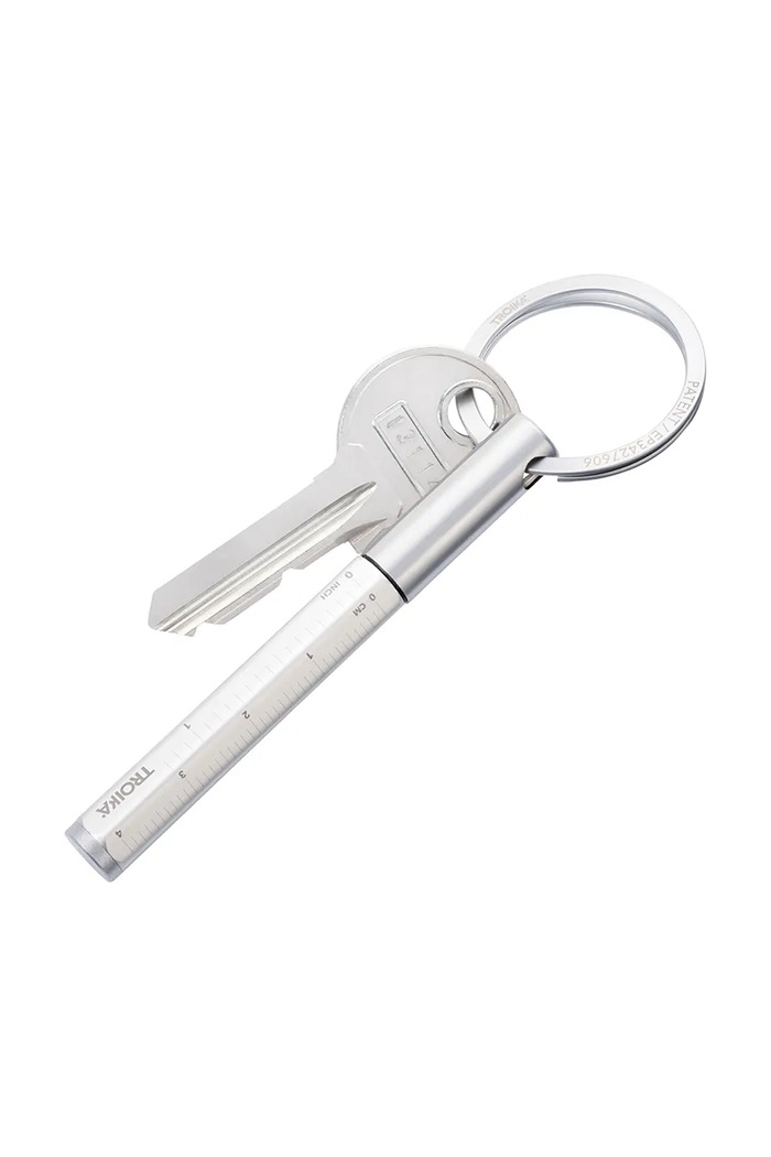 Salon i sypialnia Troika brelok na klucze z aluminium 10 x 3 cm TRKYP20.SI szary