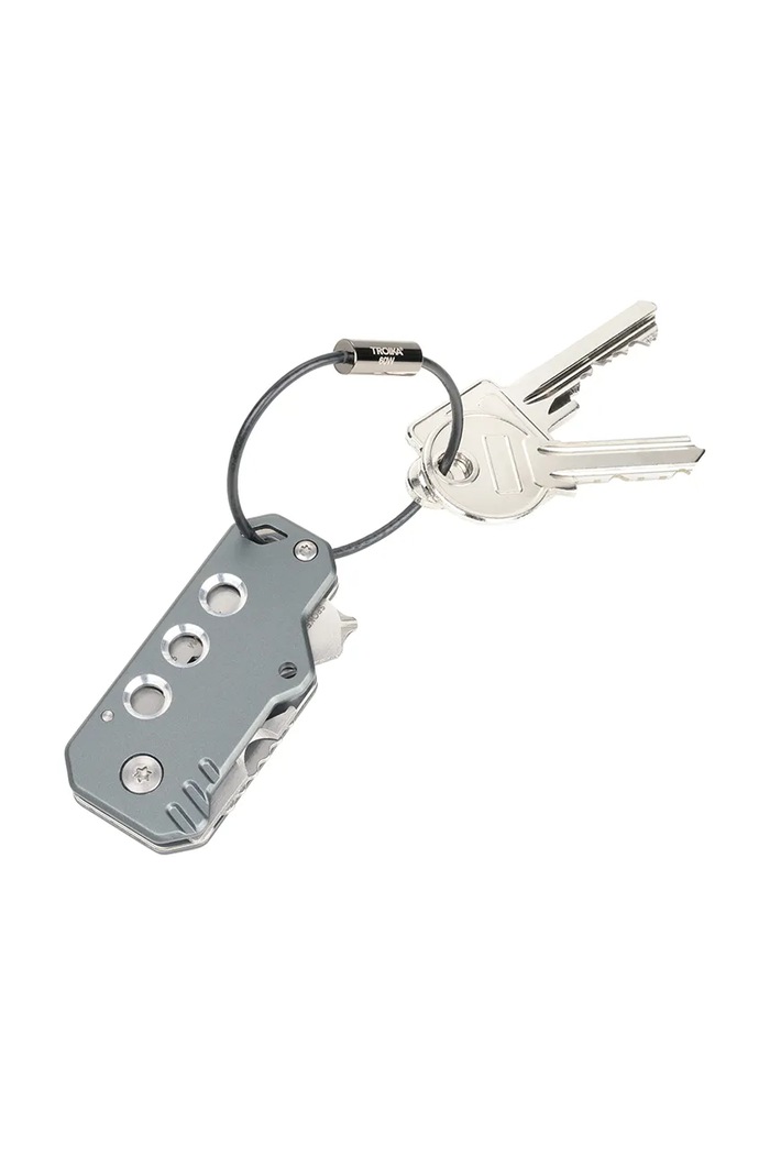 Troika brelok na klucze z metalu 10 x 4 cm TRKTL40.GY szary AA00