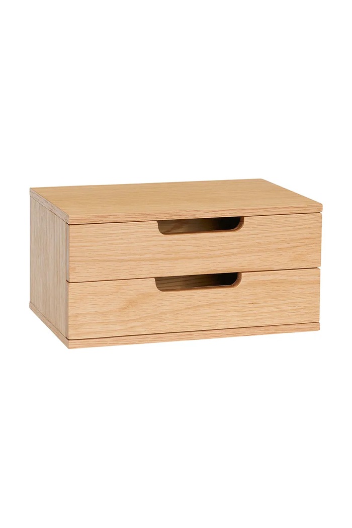 Hübsch półka ścienna z forniru dębowego 30 x 20 x 15 cm brązowy 881901