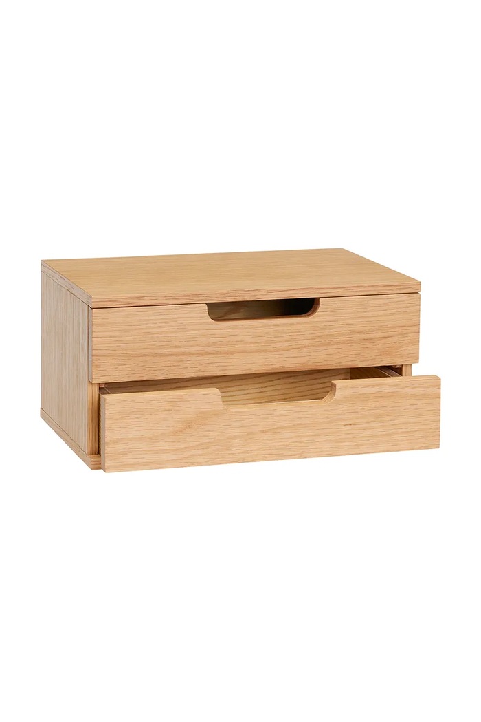 Hübsch półka ścienna z forniru dębowego 30 x 20 x 15 cm 881901 brązowy AA00