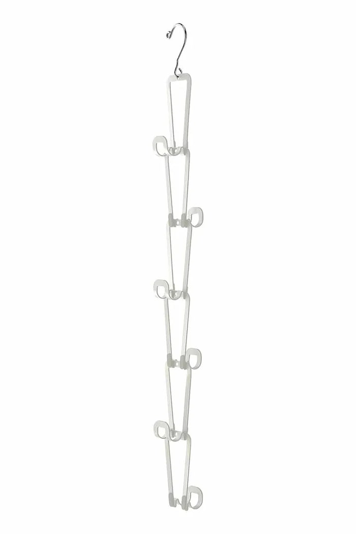 Yamazaki závesný organizér na dvere z nehrdzavejúcej ocele 7,5 x 8 x 77 cm biela 6510.