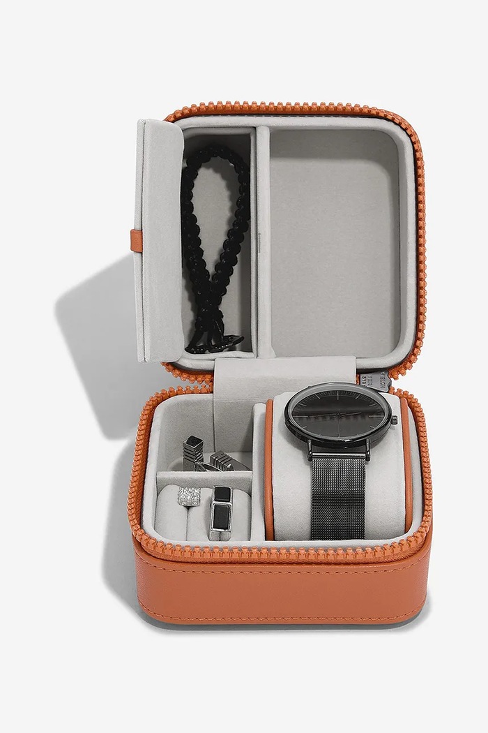 Potovalna škatla za nakit in ure Stackers oranžna 76402.