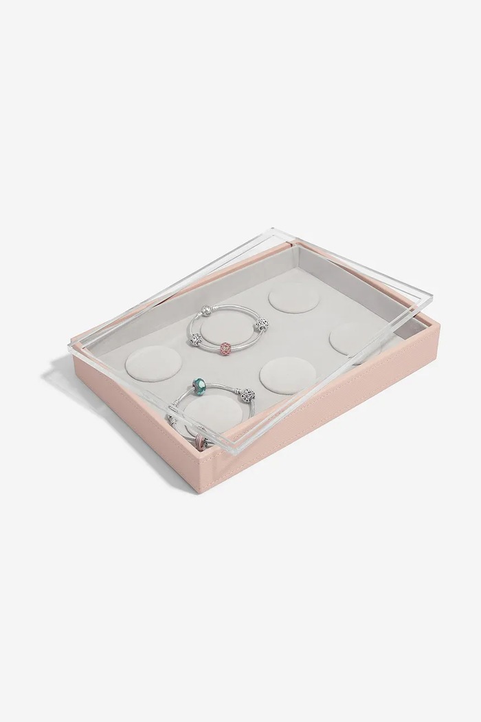 Living și dormitor Stackers Cutie pentru brățări charm 74405 roz