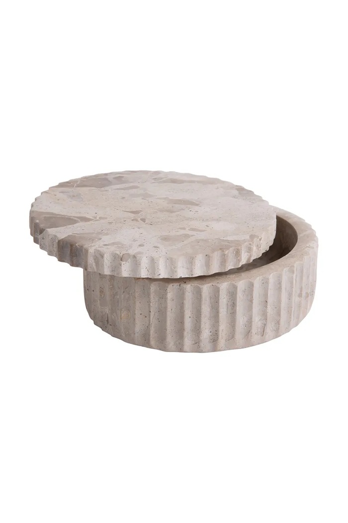 Present Time recipient cu capac 15 cm PT4063BR bej AA00