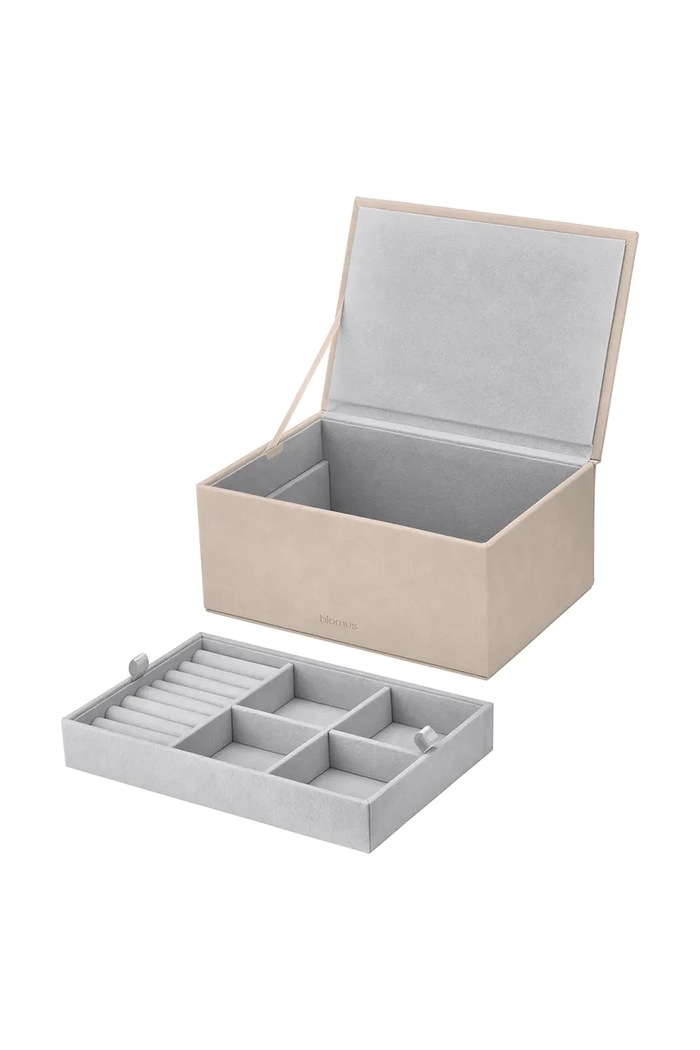 Obývací pokoj a ložnice Šperkovnice Blomus Sahla 9 x 22 x 2 cm B68323 béžová