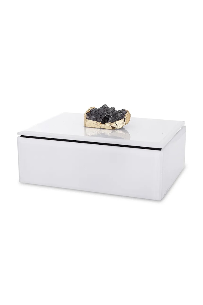 home & lifestyle cutie de bijuterii 8,5 x 16 x 12 cm alb 169320