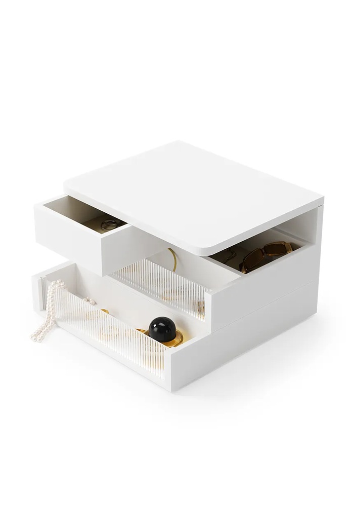 Umbra κουτί κοσμημάτων για αποθήκευση 24 x 24 x 15 cm λευκό 1023443.660