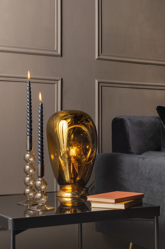 Stolní lampa Leitmotiv žlutá LM2012GD