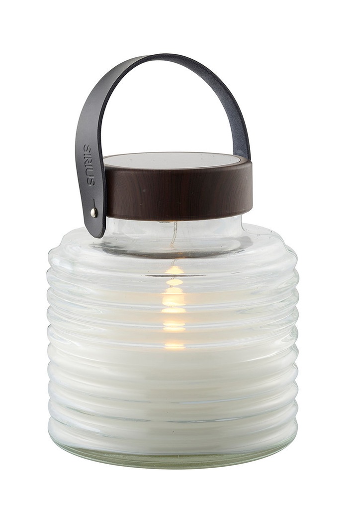 Solární LED lucerna Sirius Aston 14 x 16 cm hnědá 38268