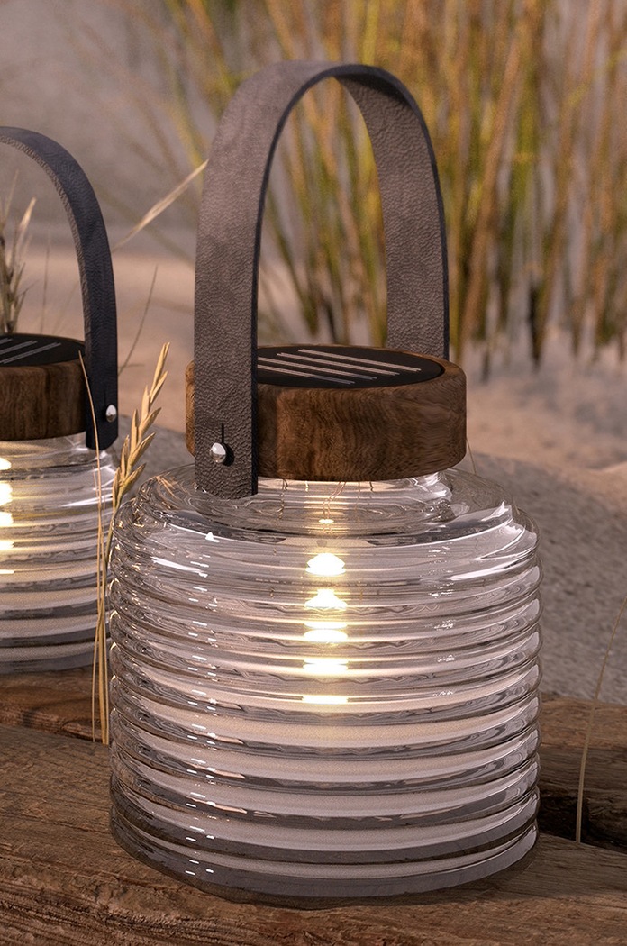Solární LED lucerna Sirius Aston 14 x 16 cm 38268 hnědá AA00