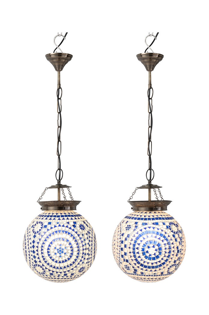 J-Line zestaw lamp wiszących (2-pack) 20966. niebieski AA00