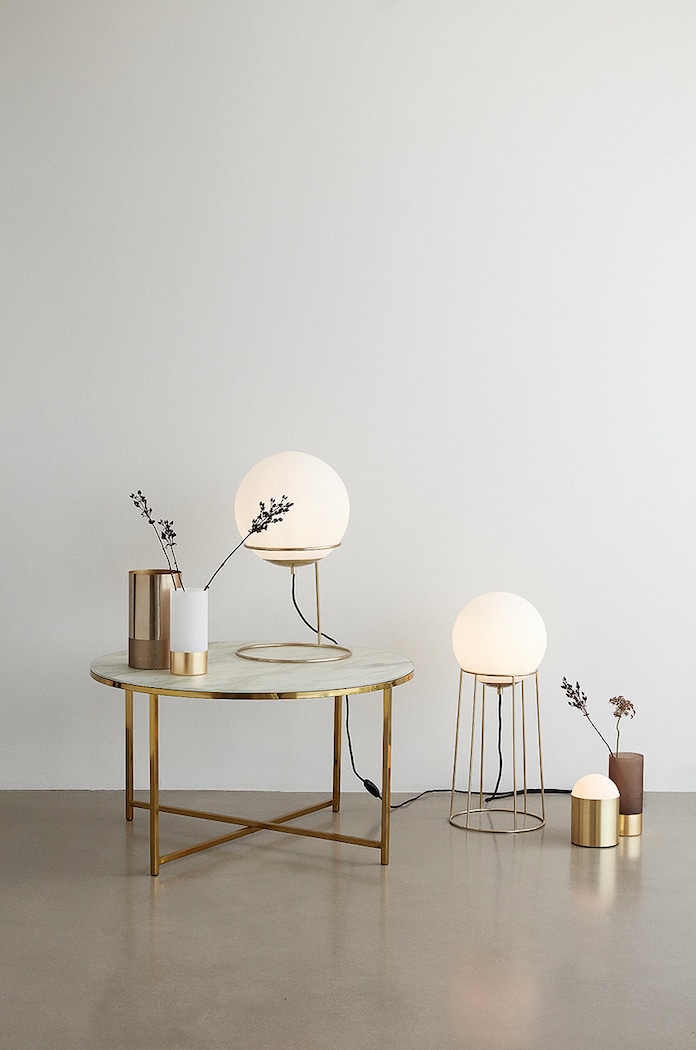 Hübsch lampa stołowa Balance Large 890606 żółty AA00