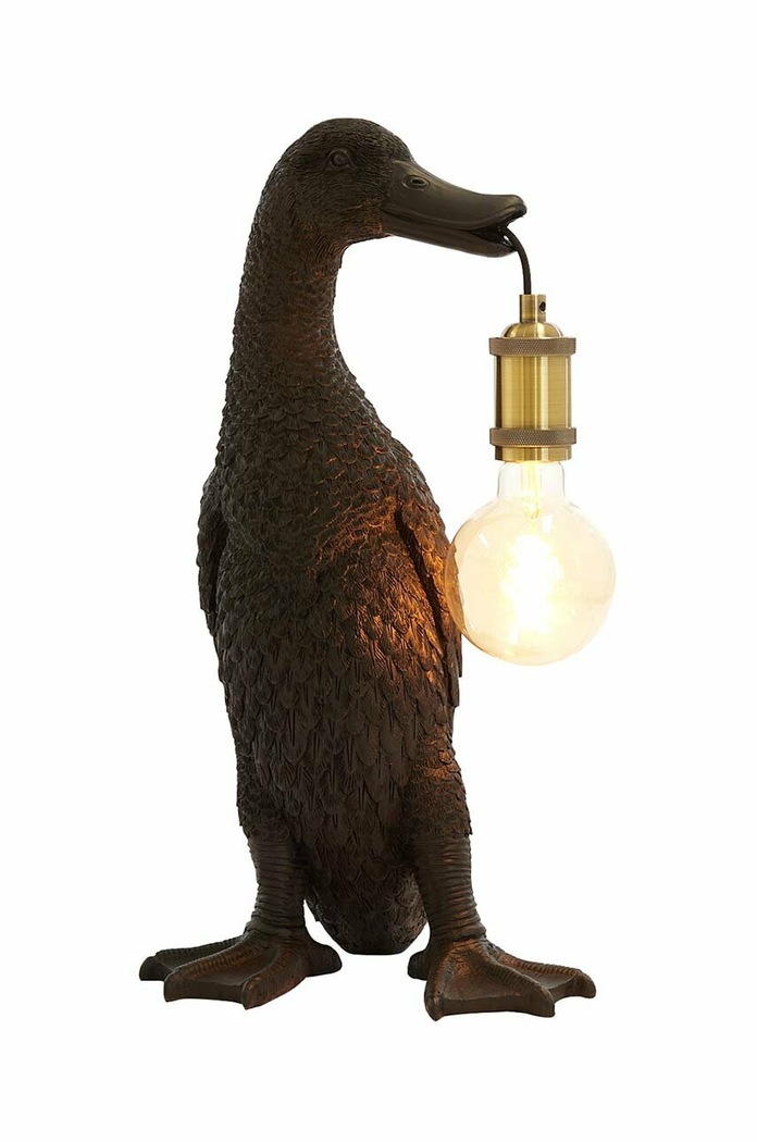 Obývacia izba a spálňa Stolná lampa Light & Living 1879812 čierna