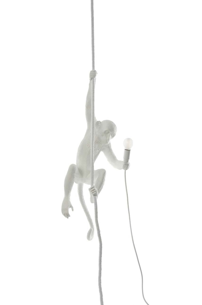 Seletti Lampă suspendată The Monkey Lamp Ceiling alb 14883