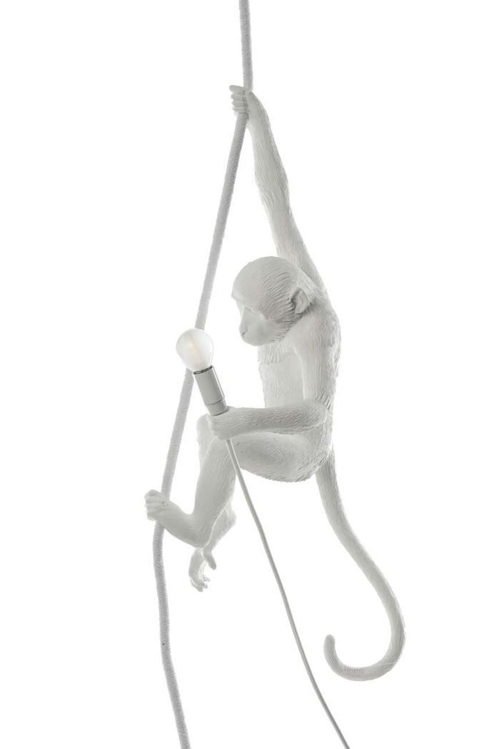 Seletti Lampă suspendată The Monkey Lamp Ceiling 14883 alb AA00