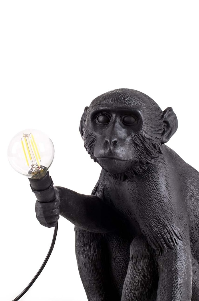 Seletti veioza Monkey Lamp Sitting 14922 negru AA00