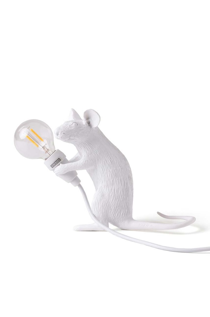 Stolná lampa Seletti Mouse Mac 15221 biela AA00