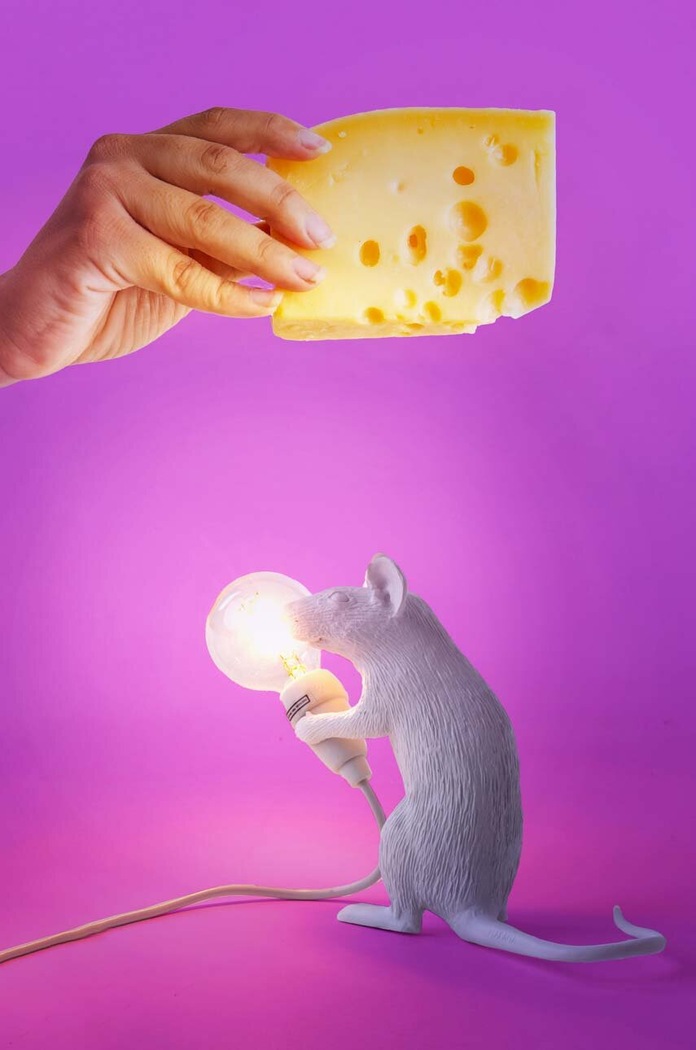 Stolná lampa Seletti Mouse Mac 15221 biela