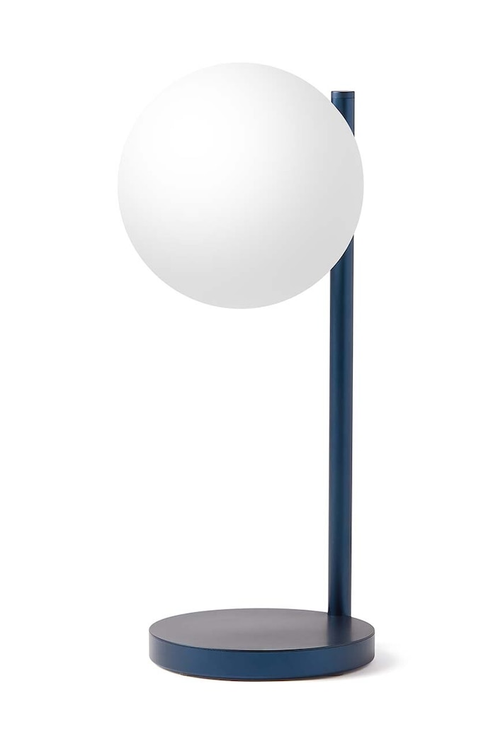 Svetilka z brezžičnim polnilnikom Lexon Bubble Lamp modra LH70DB