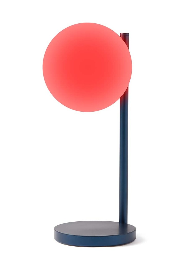 Svetilka z brezžičnim polnilnikom Lexon Bubble Lamp LH70DB modra