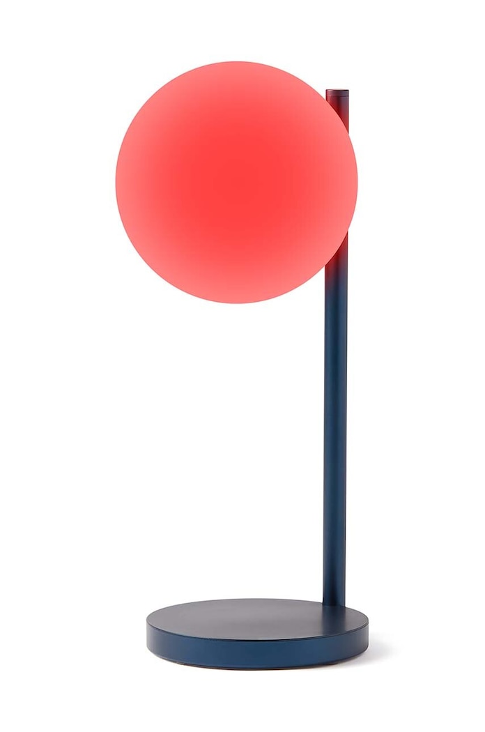 Svetilka z brezžičnim polnilnikom Lexon Bubble Lamp LH70DB modra