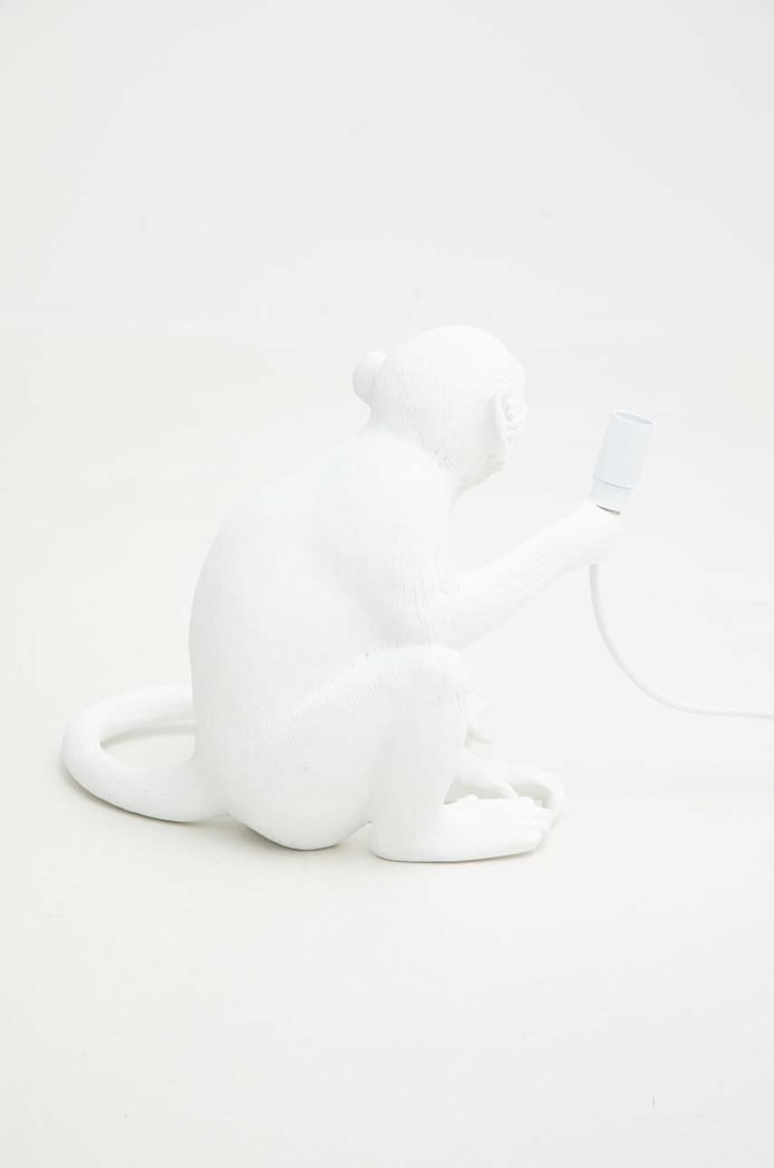 Salon i sypialnia Seletti lampa stołowa Monkey Sitting 14882 biały