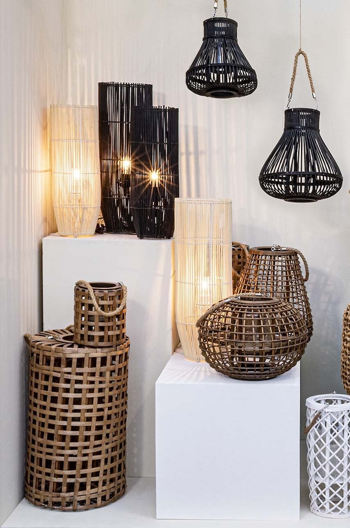 Obývacia izba a spálňa Stojaca lampa Bizzotto Arusha 827982 čierna