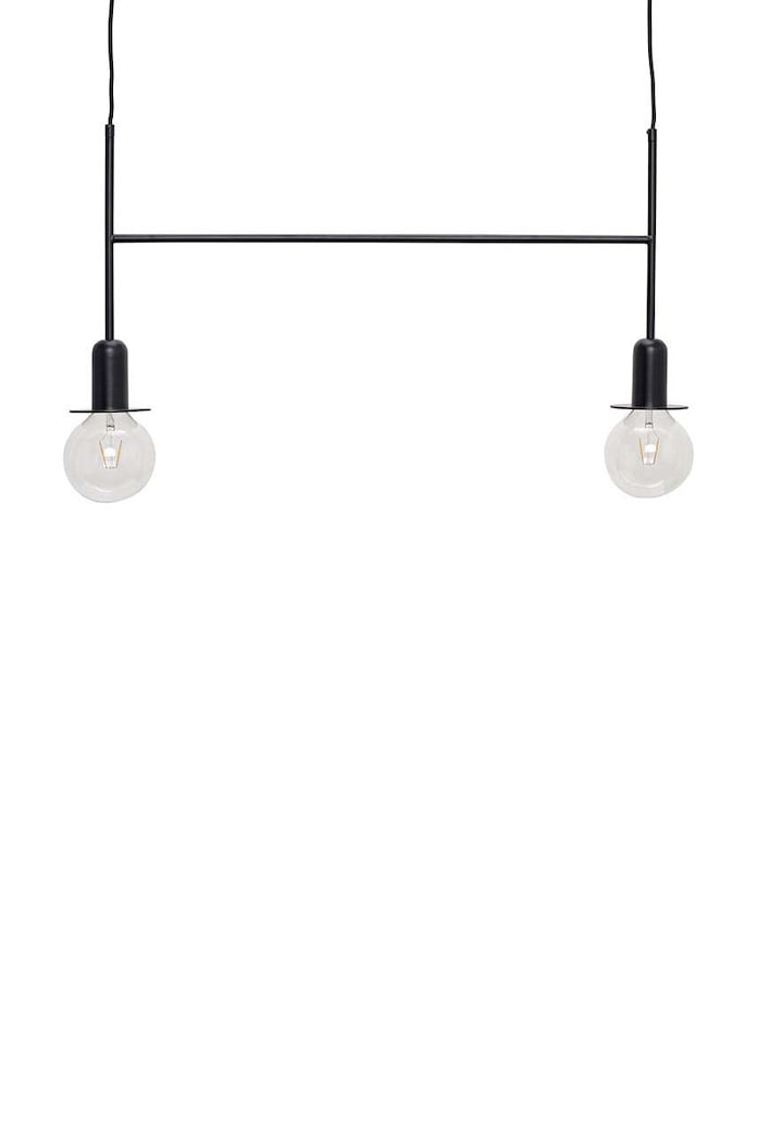Závěsná lampa Hübsch Twice černá 990816