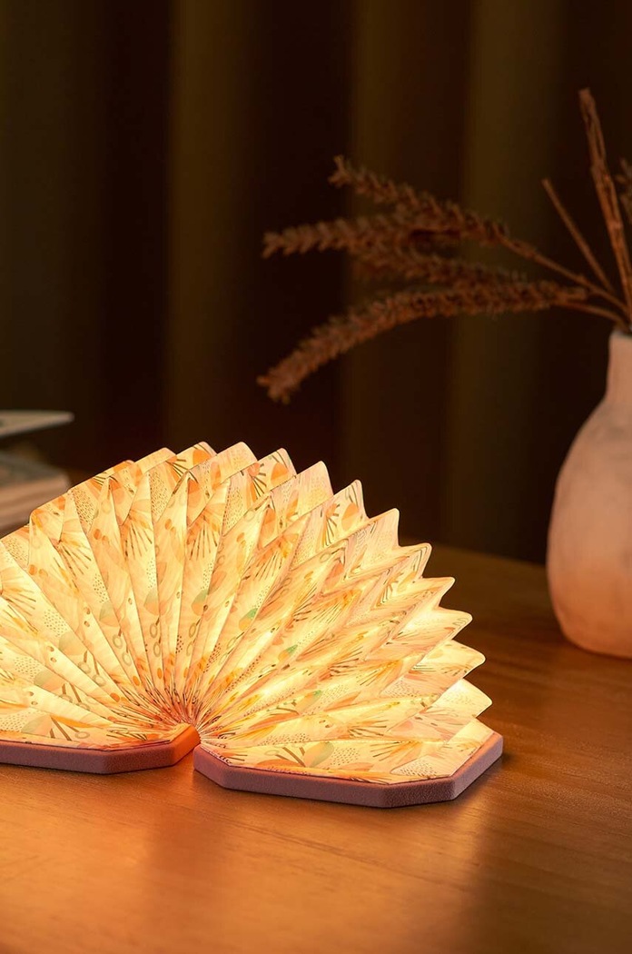 LED lampa Gingko Design Velvet Accordion Lamp G006FL růžová