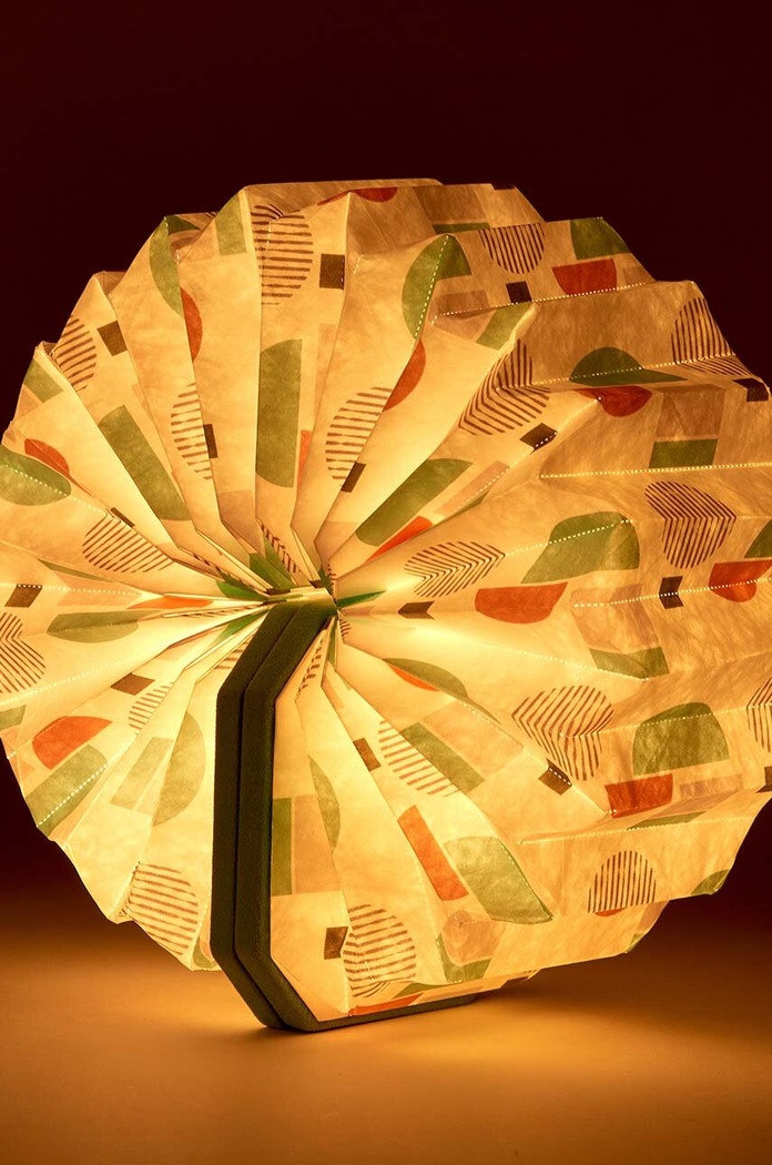 Obývací pokoj a ložnice LED lampa Gingko Design Velvet Accordion Lamp G006GM modrá