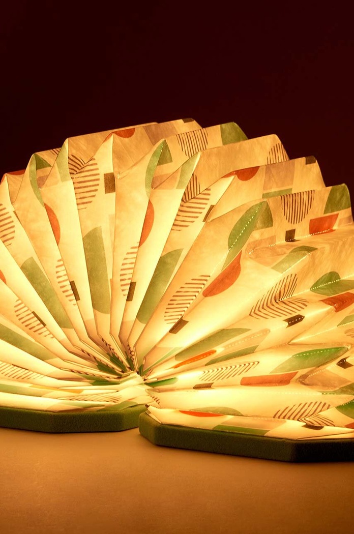LED lampa Gingko Design Velvet Accordion Lamp modrá G006GM